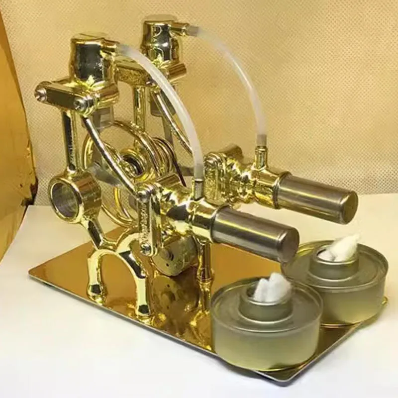 DIY Micro Model Steam Power Technology Science Science Generator Mini Hot Air Stirling Engine