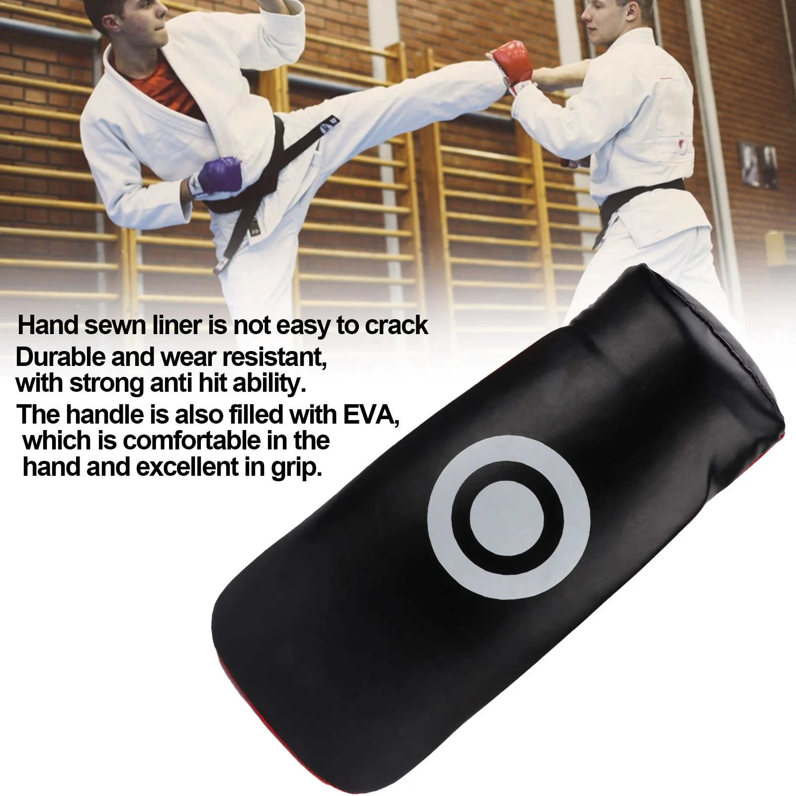 Boxing Kick Pad With Curved Punching Surface PU Leather Karate Kicking Shield Pad For Taekwondo Training