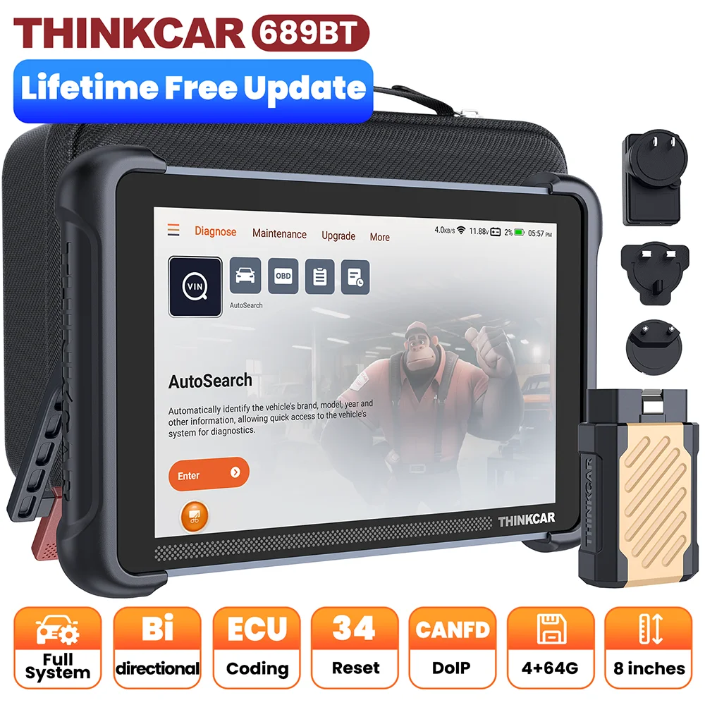 THINKSCAN 689BT Professional Car Diagnostic Tools Lifetime Free 34 Maintenance Full System ECU Action Test Auto OBD2 Scanner automotive diagnostic scanner