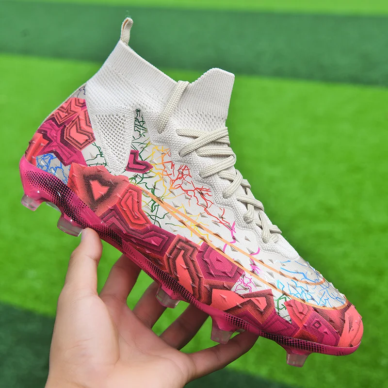 

Quality Soccer Cleats Shoes Messi Competition Fustal Training Shoes AntiSlip Wear Resistant Football Boot Chuteira Campo Society