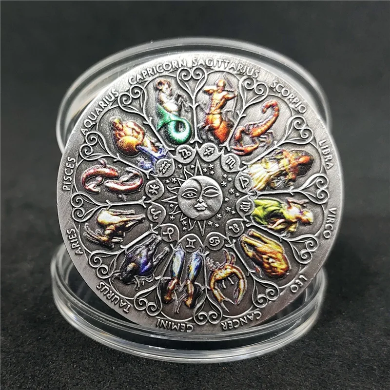 Constellation Commemorative Coins Twelve Constellations Lucky Goddess Guardian