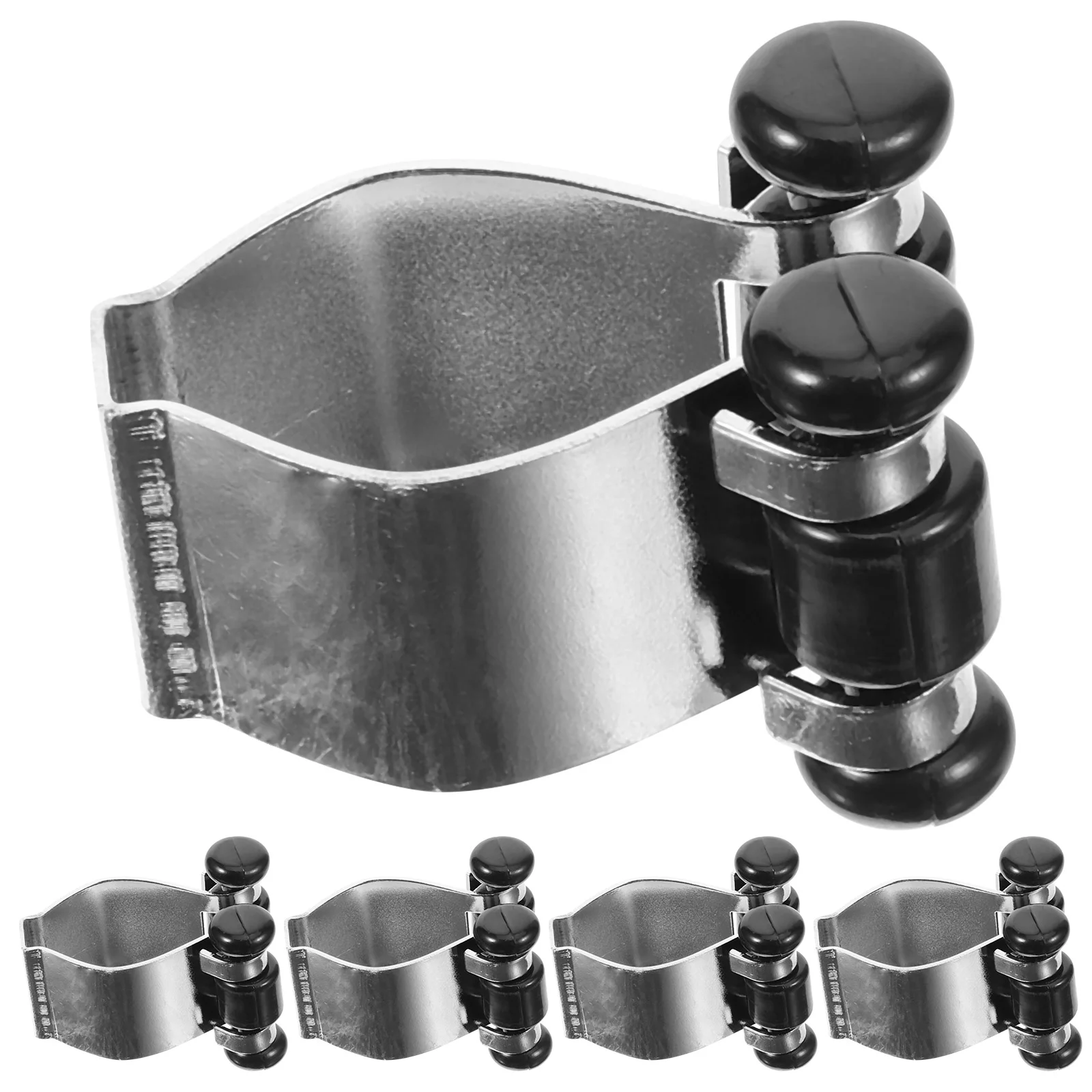

5 Pcs Pool Cue Clip Wall Rod Bracket Holder Club Fishing Pole Holders Metal for