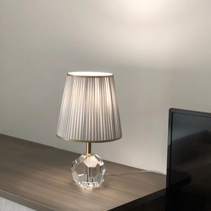 Nordic light luxury crystal lamp sofa Luxury warm color bedside