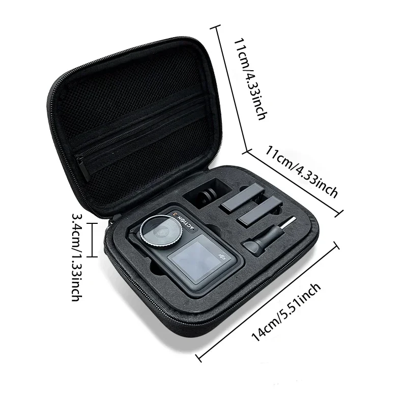 Compact Protective Travel Case for Action Cameras & Accessories