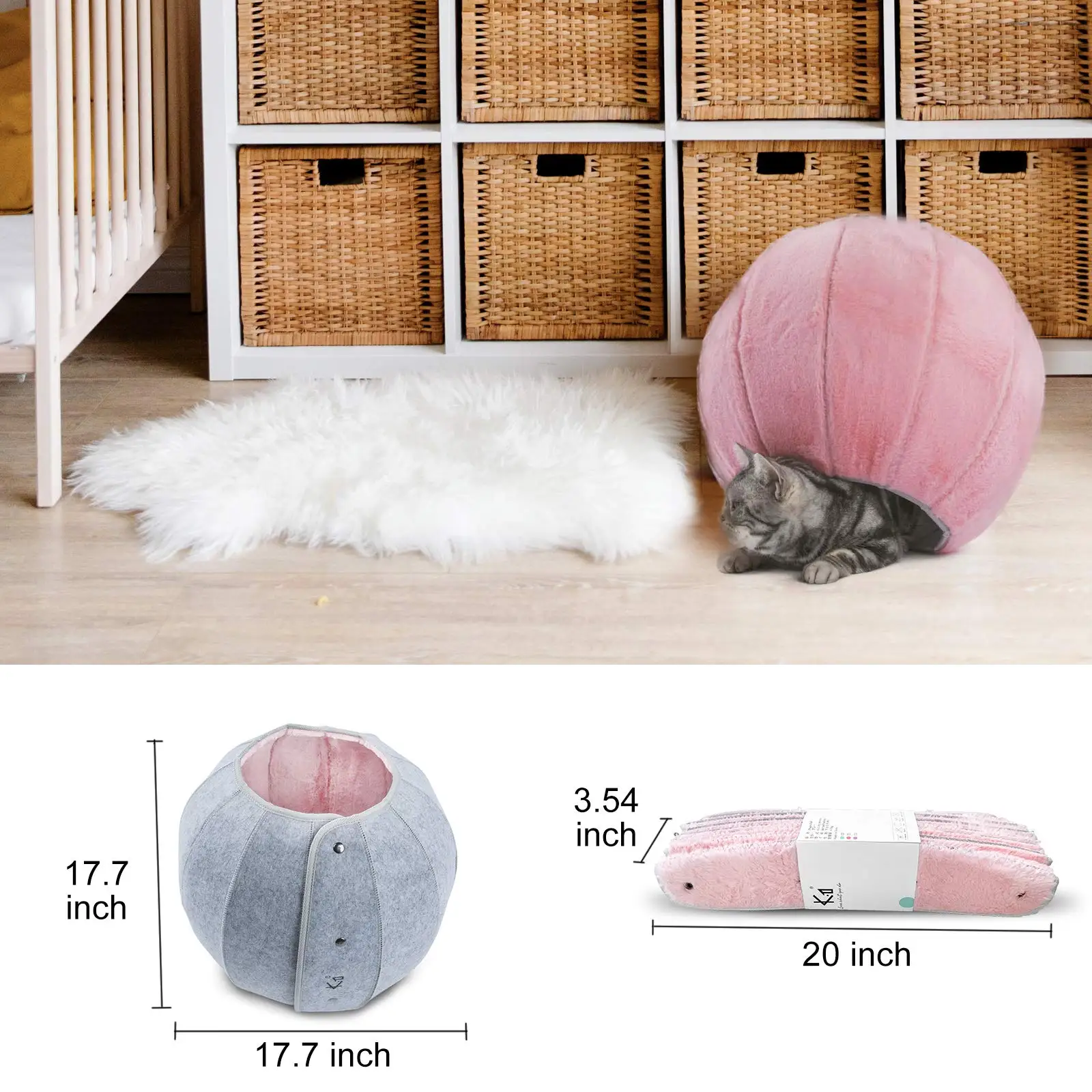 Pink Cat Bed
