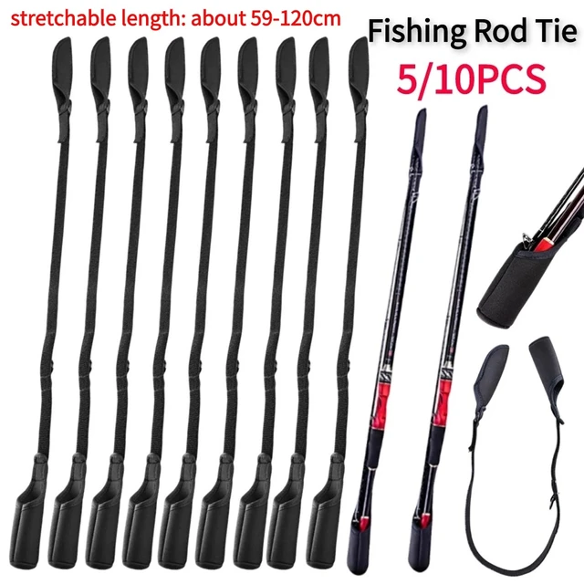 Elastic Fishing Rods Fishing Rods  Fishing Rod Strap Elastic Band -  5/10pcs Fishing - Aliexpress