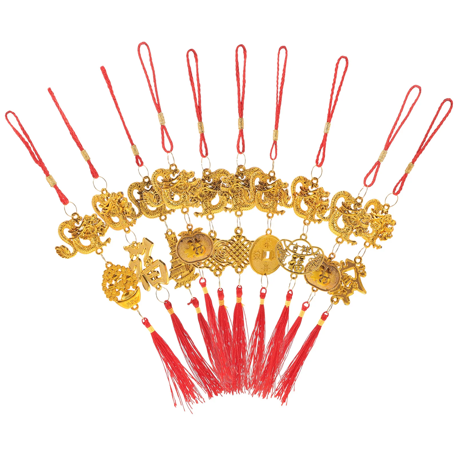 

Chinese Knot Tassel Pendant Year of The Dragon Christmas Ornaments Spring Festival Hanging Decors