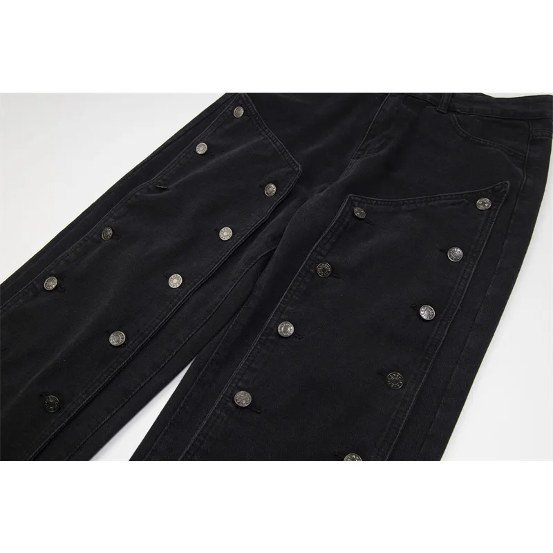 Men Woman Casual Best Quality Trousers Patchwork Washed Black GRAILZ Project G/R Jeans Pants Fashion Streetwear