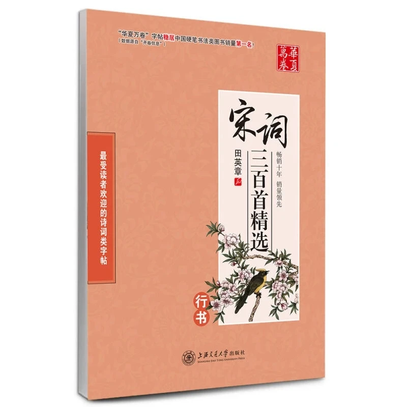 Caneta Chinesa Caligrafia Copybook 300 Tang Poesia e Canção ci Copybook Regular Runing Script Estudante Adulto Copybook - Imagem 6