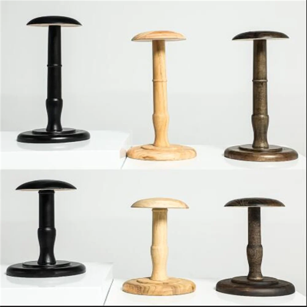 

Solid Hat Rack for Clothing Store,Desktop Sewing Kit,Wooden Head Mannequin,Jewelry Display, Wig Props, One Piece, C043, 6 Styles