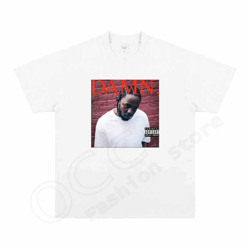 Kendrick Lamar tee Kung Fu Kenny DAMN Hip Hop Rap print short sleeve Men And Women T-shirt Beauty loose Y2K Style T-shirt 2