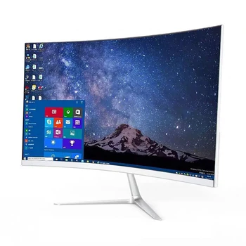 게임용 게임 대회용 커브드 모니터, 24/27 인치, 75Hz, 23.8 인치 MVA 컴퓨터 디스플레이 화면, 전체 HDD 입력, 2ms 응답, HDMI, VGA