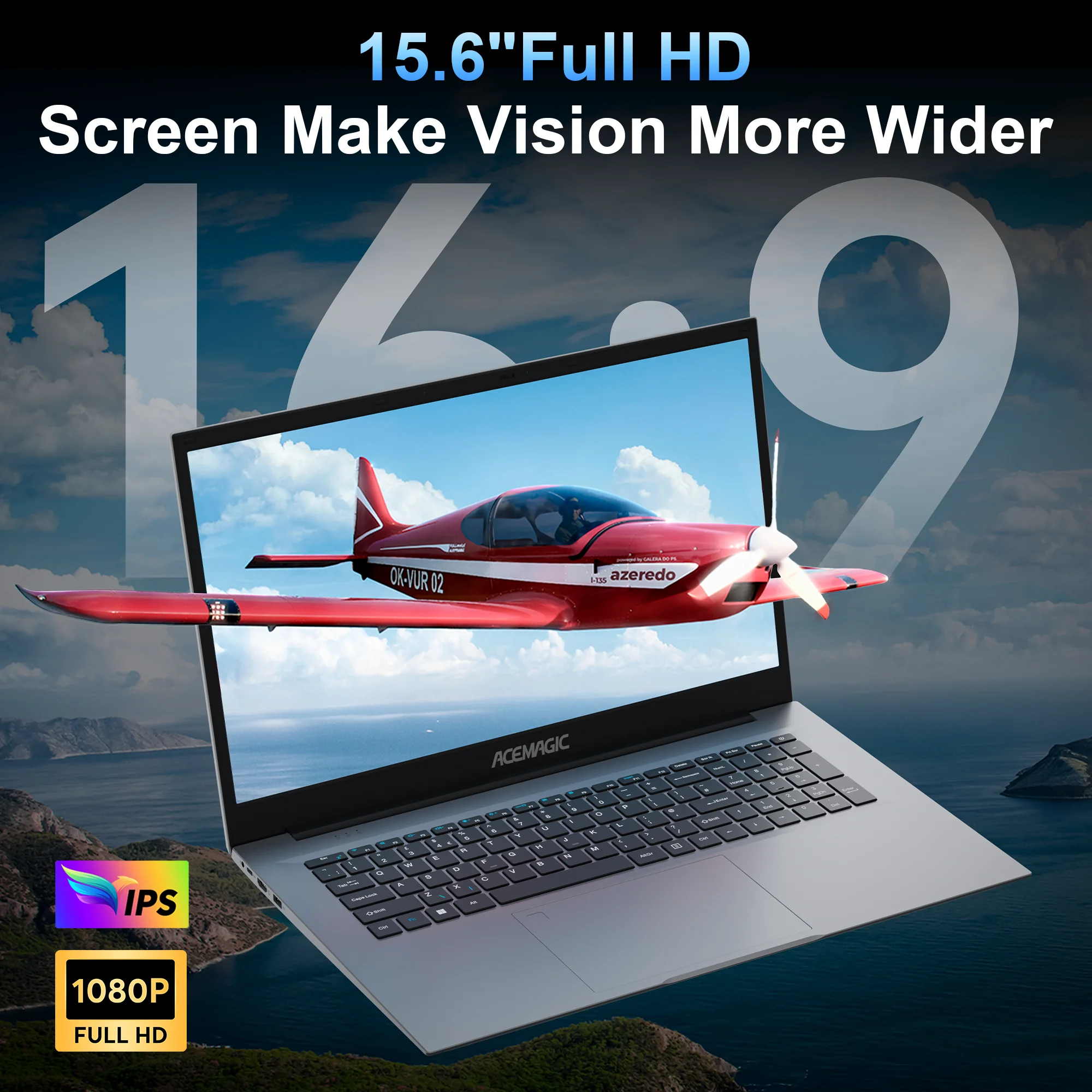 ACEMAGIC AX15 Intel Twin Lake-N150 15.6" Ultra Slim 5000 mAh Laptop 16GB LPDDR4 Ram 512GB Rom Windows 11 BT5.0 Wifi 6 Notebook 5