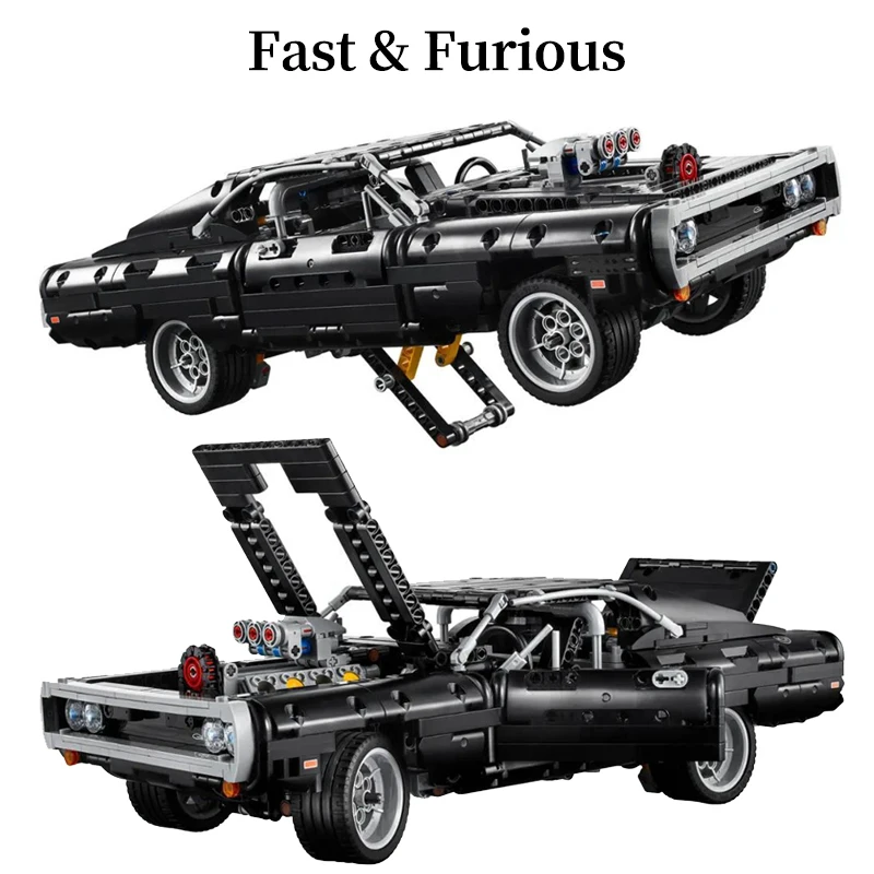 

Technical Car Dodge Charger Racing Car Building Blocks Model In Movie Fast Furious Vehicle 42111 Bricks Toys Gifts For Boyfriend