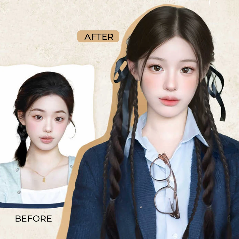 Synthetic Heat Resistant Ponytail Hair Extensions For Women