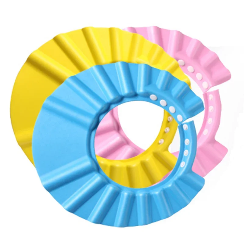 Lovely Baby Shampoo Hat Adjustable Shield Waterproof Ear Protection Toddler Kids Bathing Shower Cap Wash Hair Visor Caps hair wash hat hair wash shield shampoo shower cap