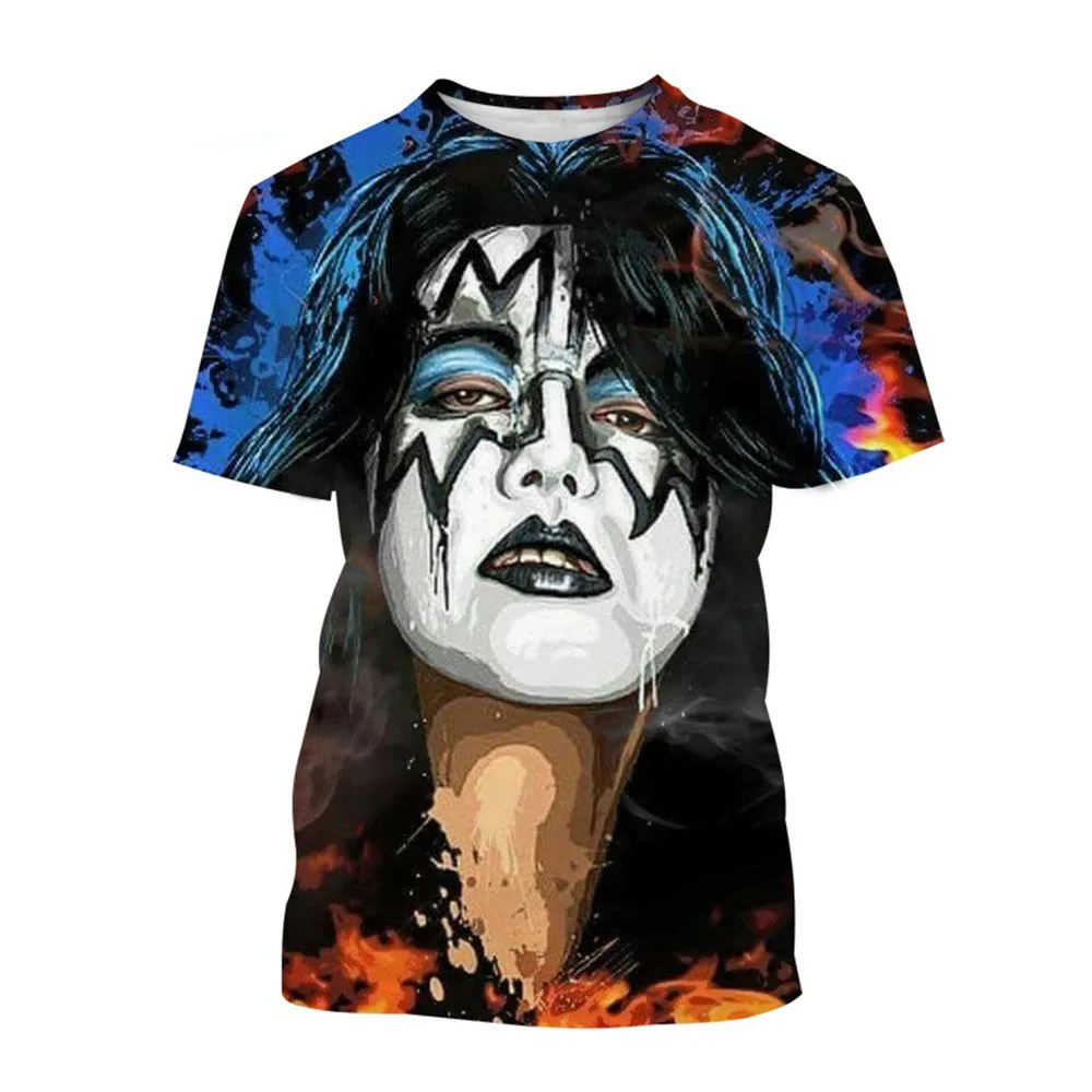 3D Print Short Sleeve O-Neck T-shirt Streetwear Oversized