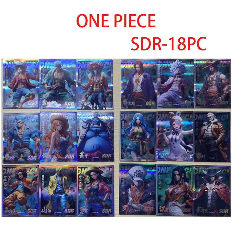 

Anime ONE PIECE Rare SDR Reflections Flash Cards Luffy Shanks Zoro UTA Jinbe Toys for boys Collectible Cards Birthday Gifts