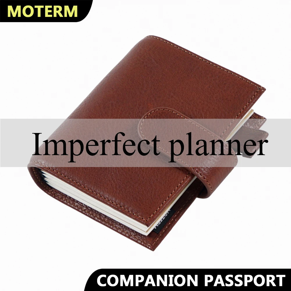 

Limited Imperfect Moterm Full Grain Vegetable Tanned Leather Companion Travel Journal Passport Size Notebook Organizer Diary