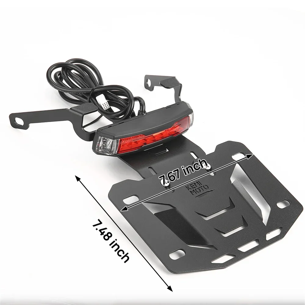 KEMIMOTO Motorcycle License Plate Bracket with LED Light for Sportster S RH1250-2025 Fender Tail License Plate Holder Kit
