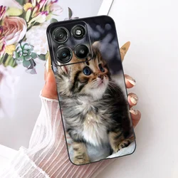 Luxury Floral Design Soft Silicone Case for Motorola Moto G77 (750)