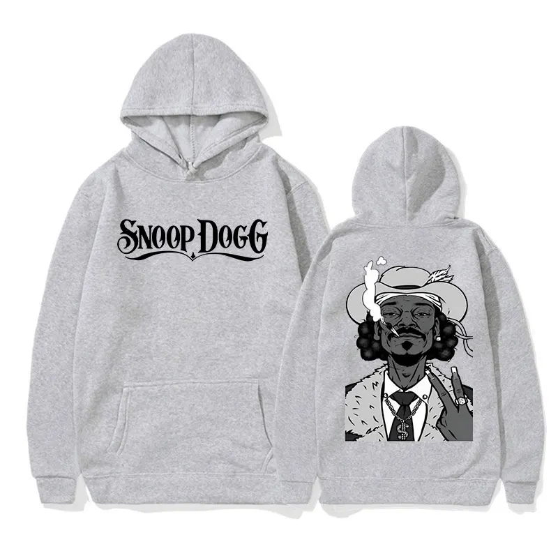 Rapper Snoop Dogg Cartoon Hoodie Men's Women Long Sleeve Casual Pullove Sweatshirt Fashion Hop Oversized Hoodies Streetwear
