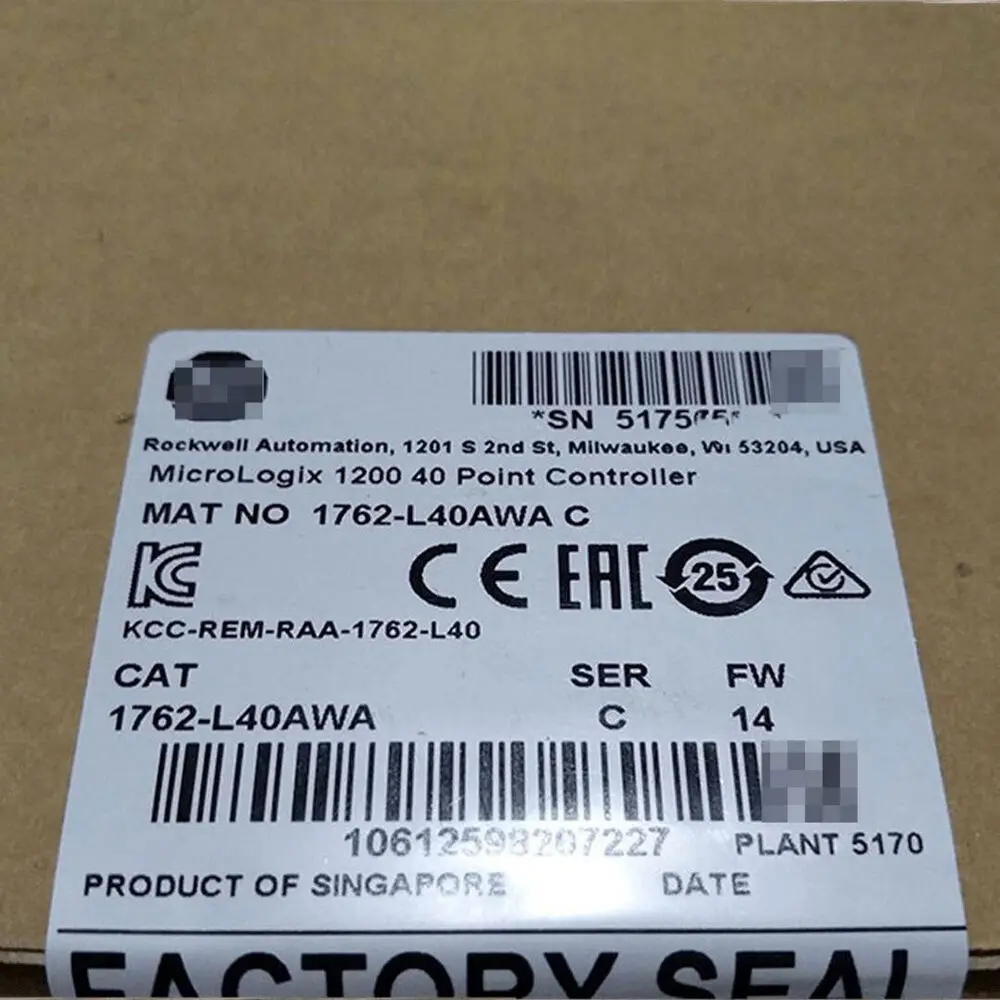

1762-L40AWA Allen Bradley New 1762 L40AWA Micrologix 1200 40 Point Controller