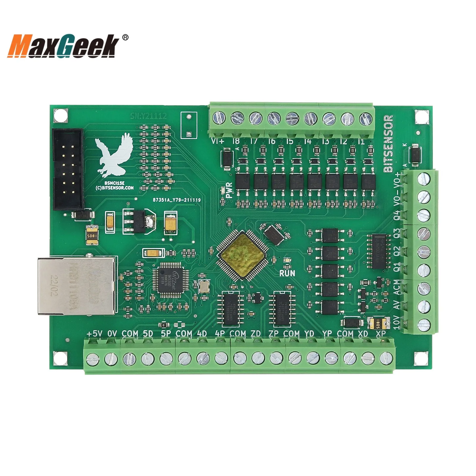 Maxgeek 5-Axis Ethernet Motion Card Mach3 Breakout Board CNC
