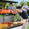 80KG BBQ Pig Lamb Chicken Rotisserie Roaster Skewer Roast Grill Motor Smoke Free and Roaster Grills 6