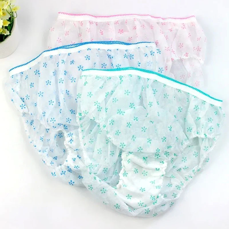 7PCS Disposable Underwear Plus Size Non-woven Sterilized Brief Unisex Prenatal Postpartum Travel Clean Intimate Paper Underpants