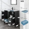 36" Bathroom Vanity Sink Combo Vintage Style with Painted Solid Wood Construction Undermount Ceramic Sink W/Matte Faucet Drain 2