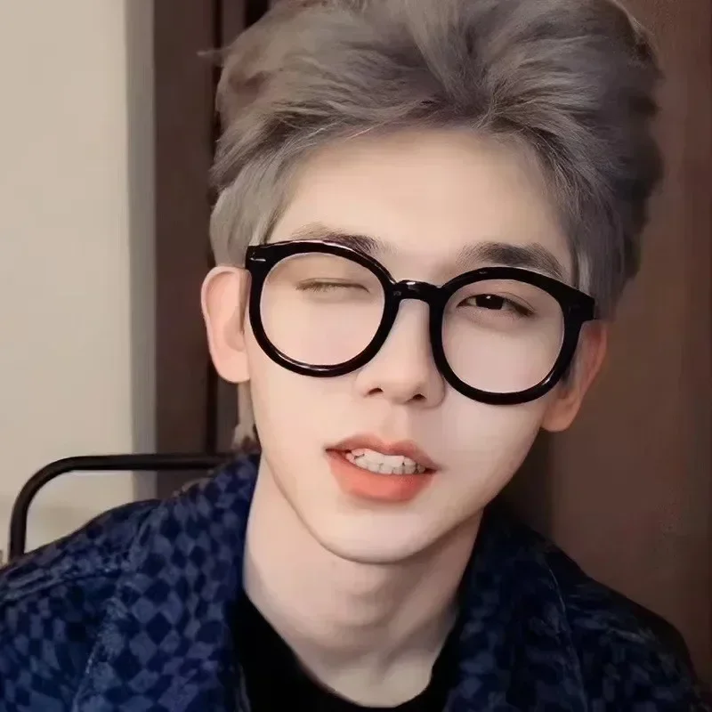 Stylish Fashion Reading Glasses for Women Men Round Frame Anti-blue Light Far Sight Eyeglasses Oversized Prescription Glasses 5
