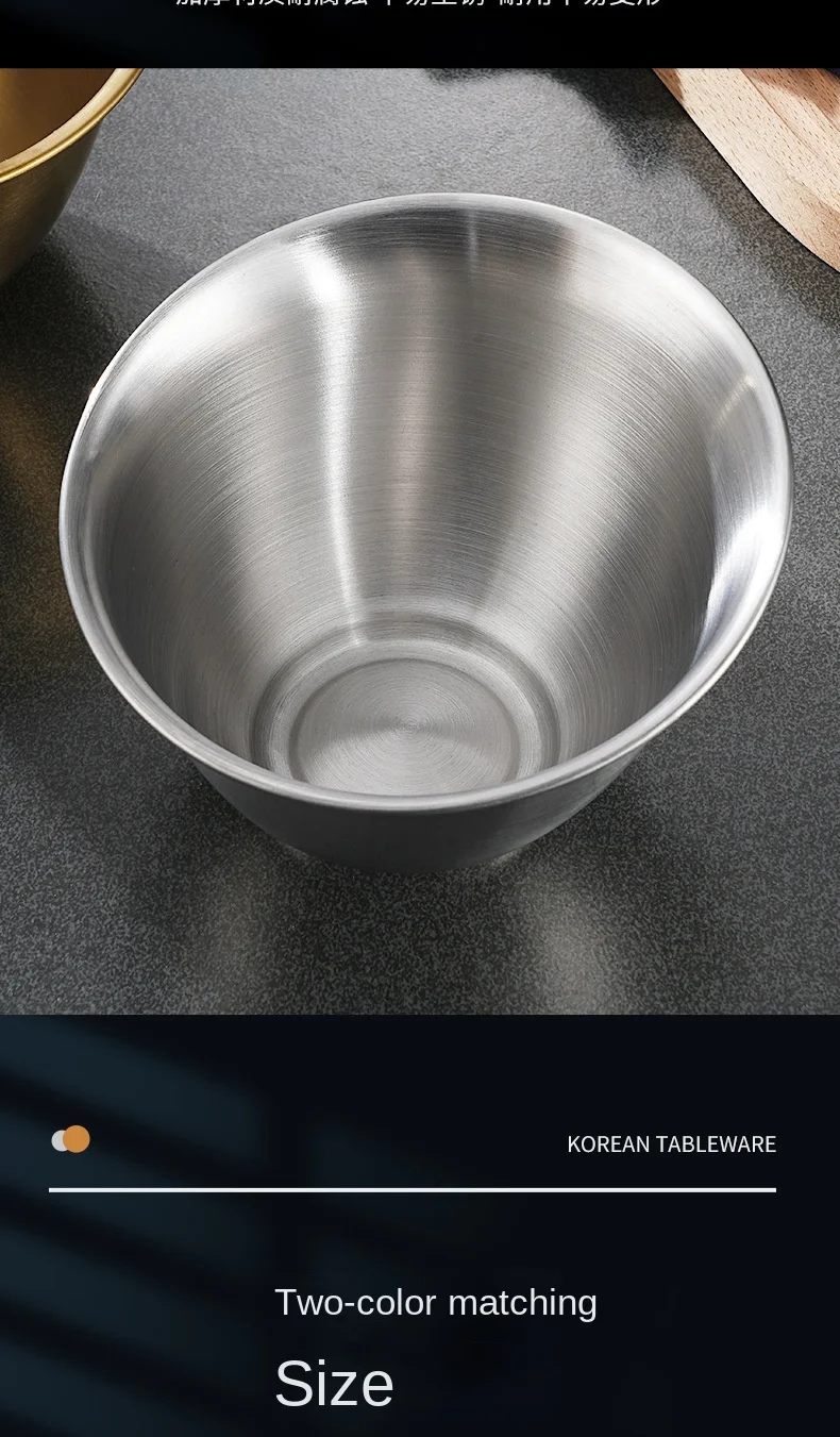 Description Picture 4 of itemStainless Steel Slant Mouth Bowl Thickened Fruit Salad Vegetable Bowl Hot Pot Restaurant Slant Mouth Multi-purpose Mixing Bowl