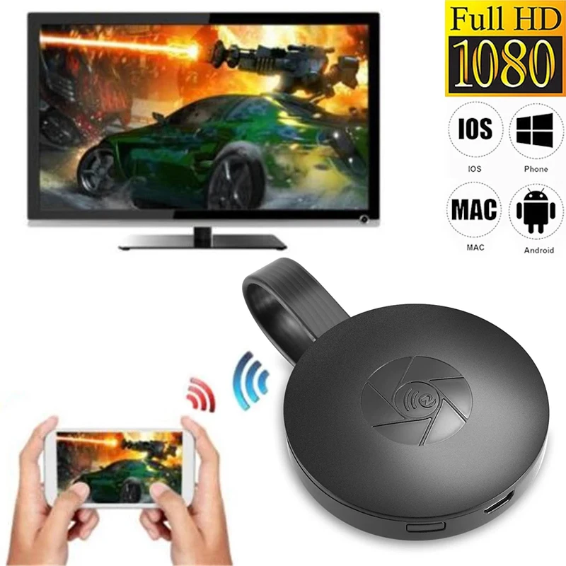 Смарт-ТВ G2 беспроводной Wi-Fi дисплей ТВ-ключ 1080P HDMI-совместим с Google Chromecast 3 2