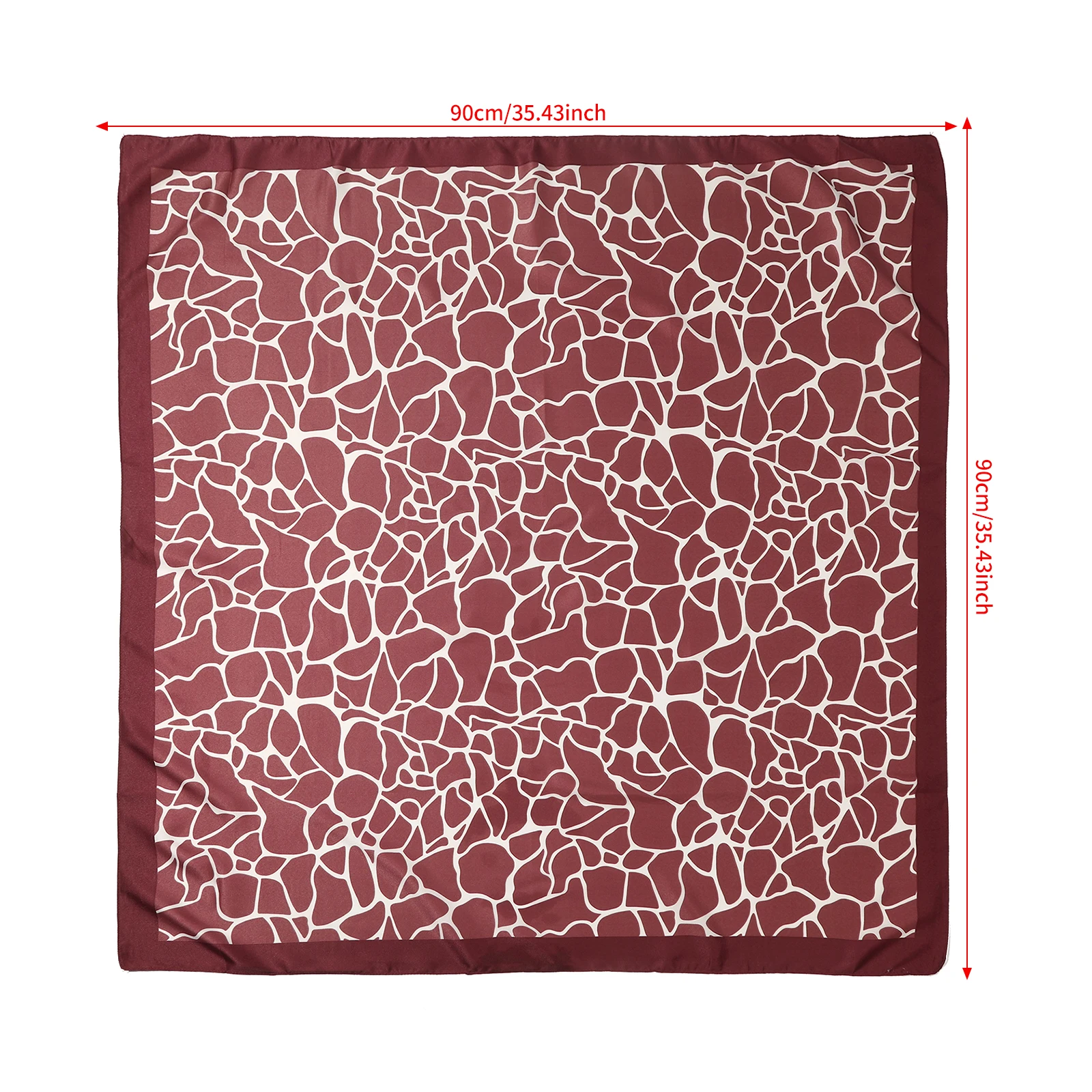 1pc 90*90cm Fashion Square Scarf Women Bandanas Headband Hairscarf Neck Scarf Headwrap Multi-Purpose Autumn Winter Warm Turban