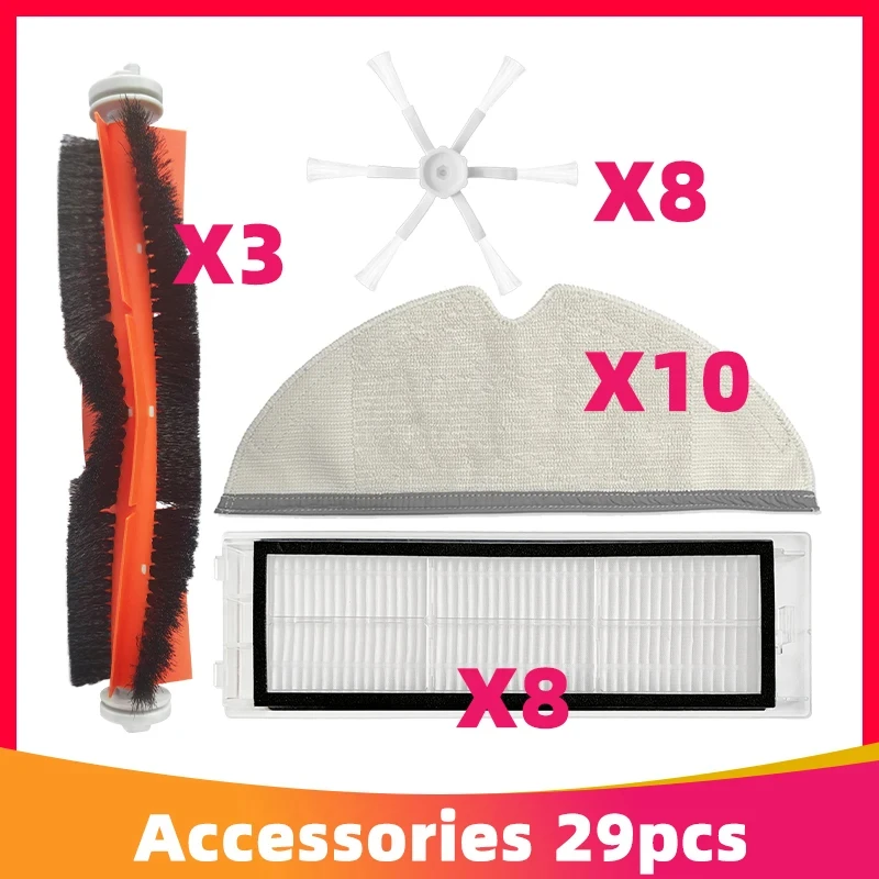 Filtro Hepa Mop para Roborock s5 S50200 S502-02 s5 Max s6 s6 Maxv s6 Pure e4 e5 Peças de Reposição para Aspirador de pó Robô Escova Principal