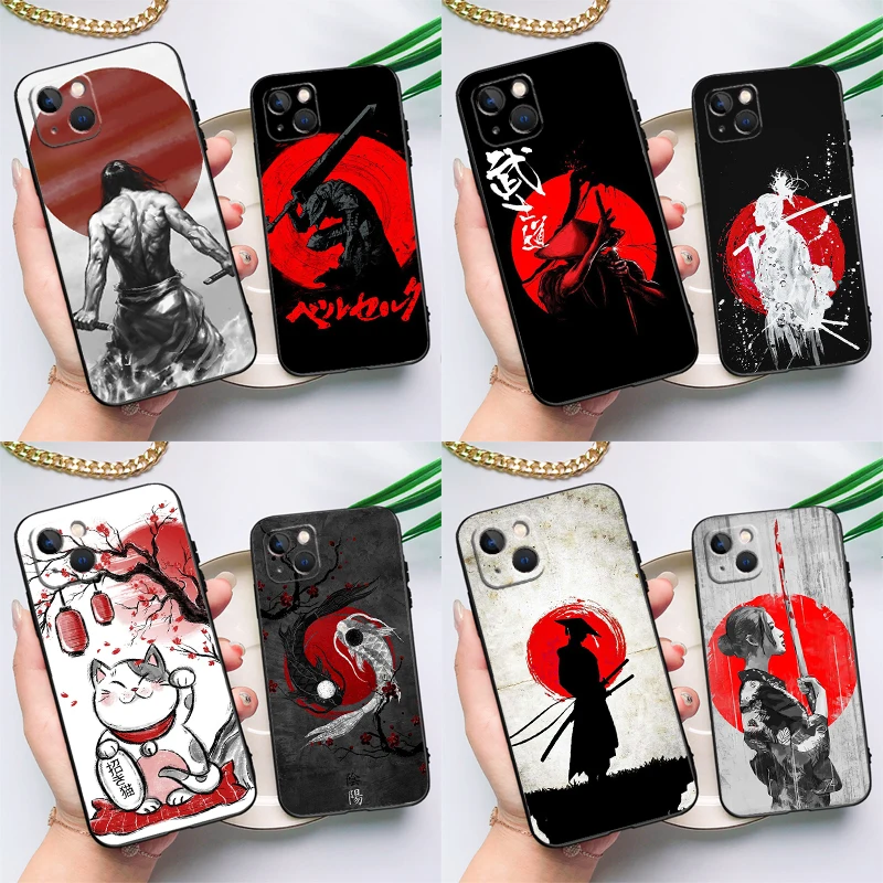 Red Sun Japanese Anime Phone Case Cover