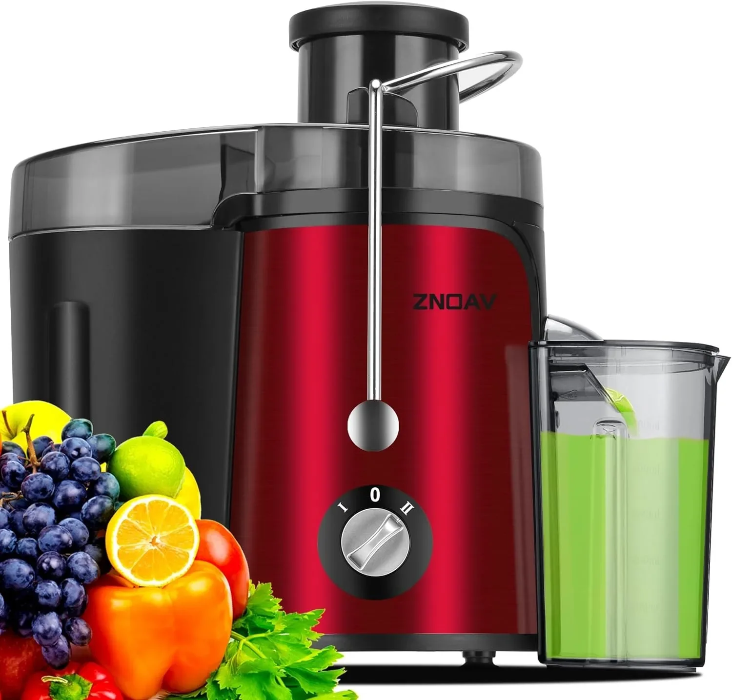 

Juicer, 600W Juicer with 3.5" Wide Groove, Juicer, 3 Speed, BPA Free, Easy to Clean, Compact Centrifugal Juicer Anti-Drip