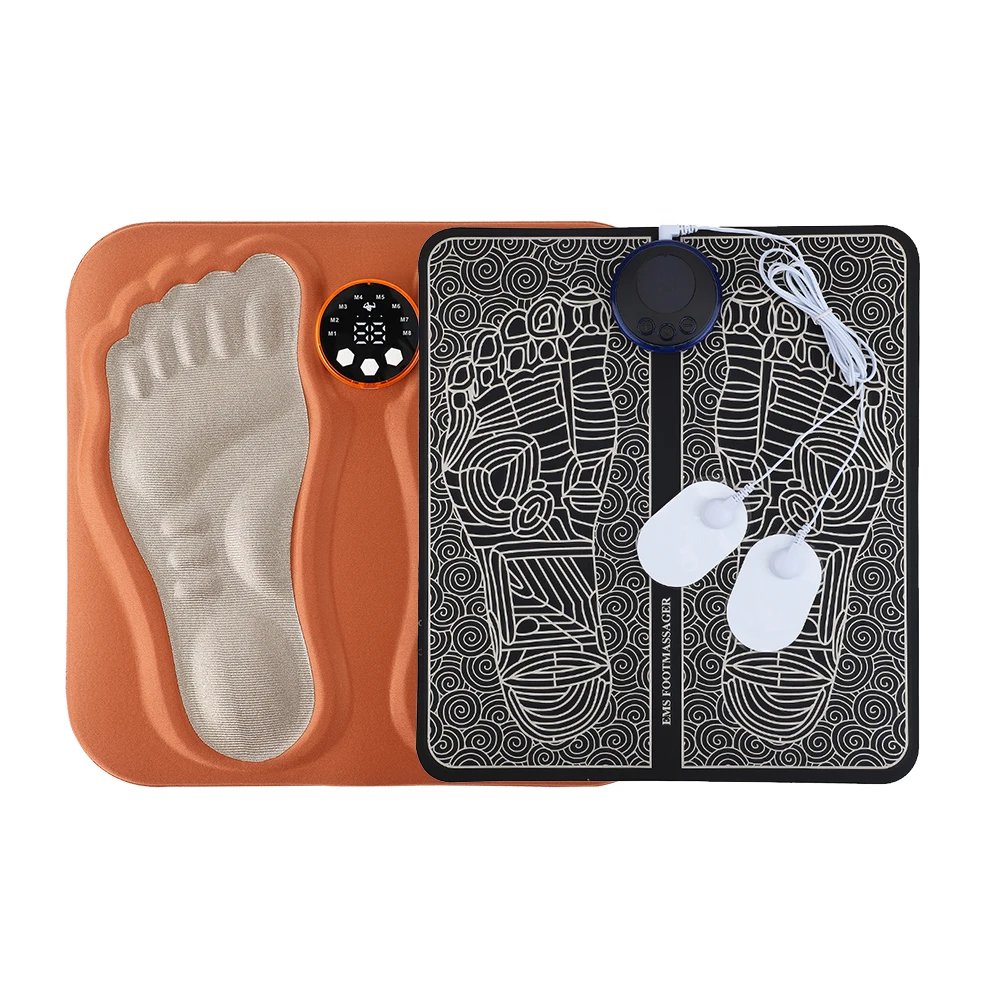 Smart Ems Foot Massage Mat With Rf Remote For Circulation_voghion.com