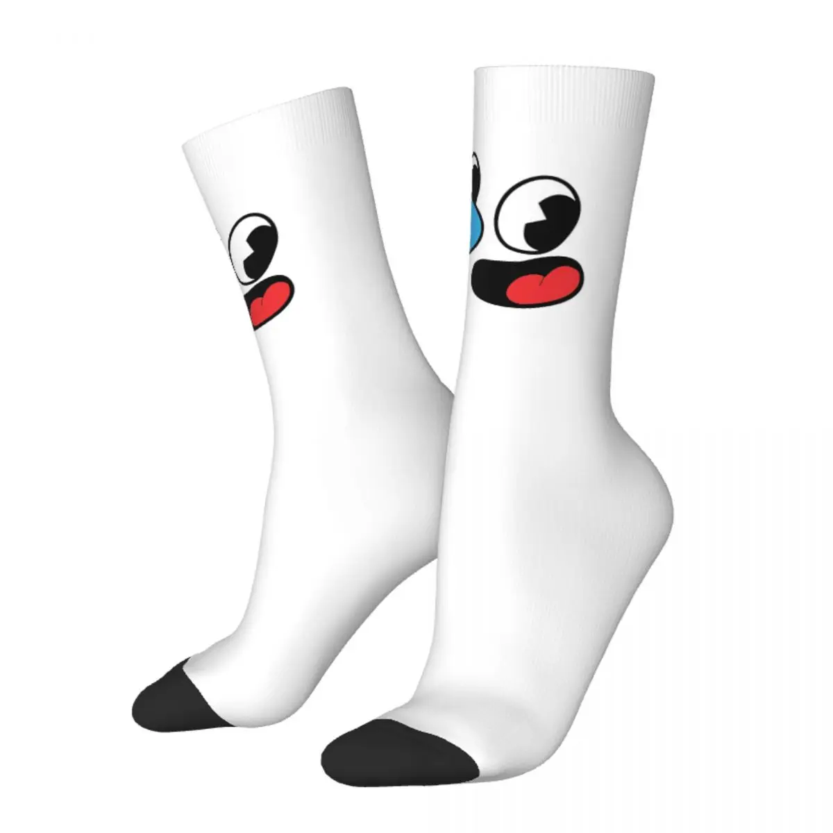 Mugman Cuphead Cup Head Game Socks Uomo Uomo Donna Calze Primaverili Stampate
