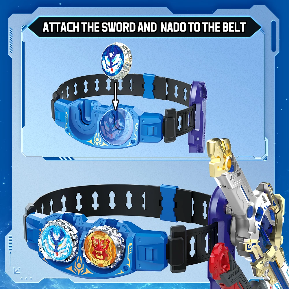 INFINITY NADO Master Belt Battle Set Sword Launcher Fury Wave Dragon Launcher Anime Kid Toy