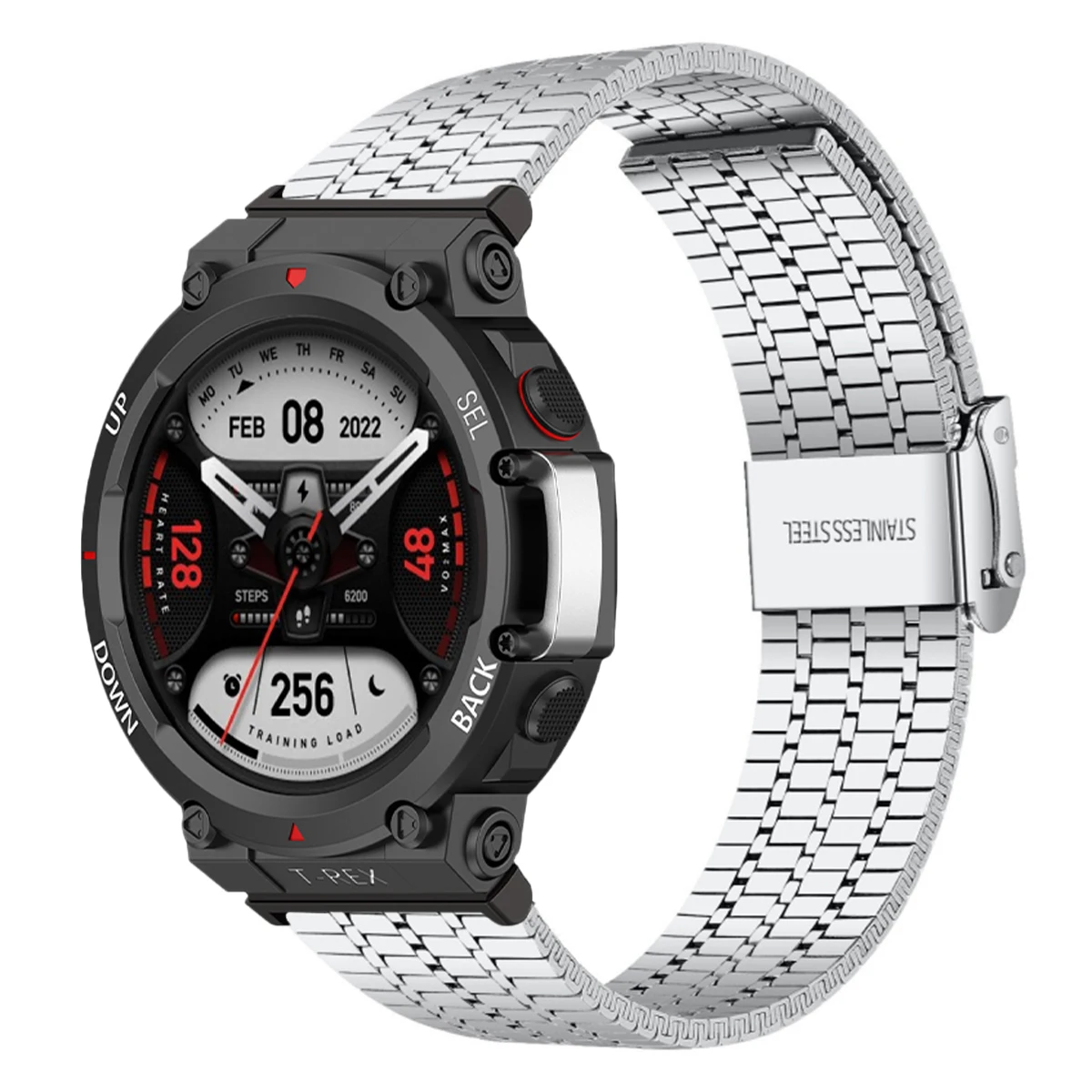 Elegant Stainless Steel Watchband - Premium Metal Strap Bracelet