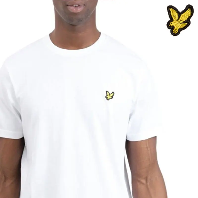 남녀공용 이글 로고 셔츠, 반팔 O넥 티셔츠, 캐주얼 스트리트 코튼 탑 의류, 인기 브랜드, 2024 여름 