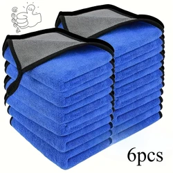 Premium Microfiber Car Cleaning Towels - Ultra Absorbent Auto Detailing Cloths, Perfect Gift (6pcs)