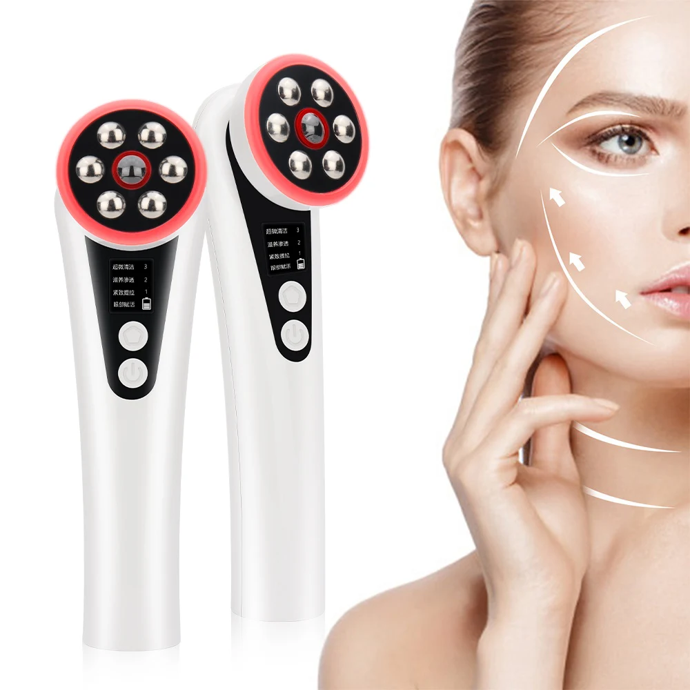 

Import Instrument Microcurrent Face Lift Machine EMS LED Photon Skin Rejuvenation Vibration Facial Massager Beauty Health Tools