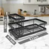 Kitchen Stainless Steel Sink Drain Rack Sponge Storage Sink Counter Top Organizer Rack Towel Rack Organizer Kitchen Accessories 3