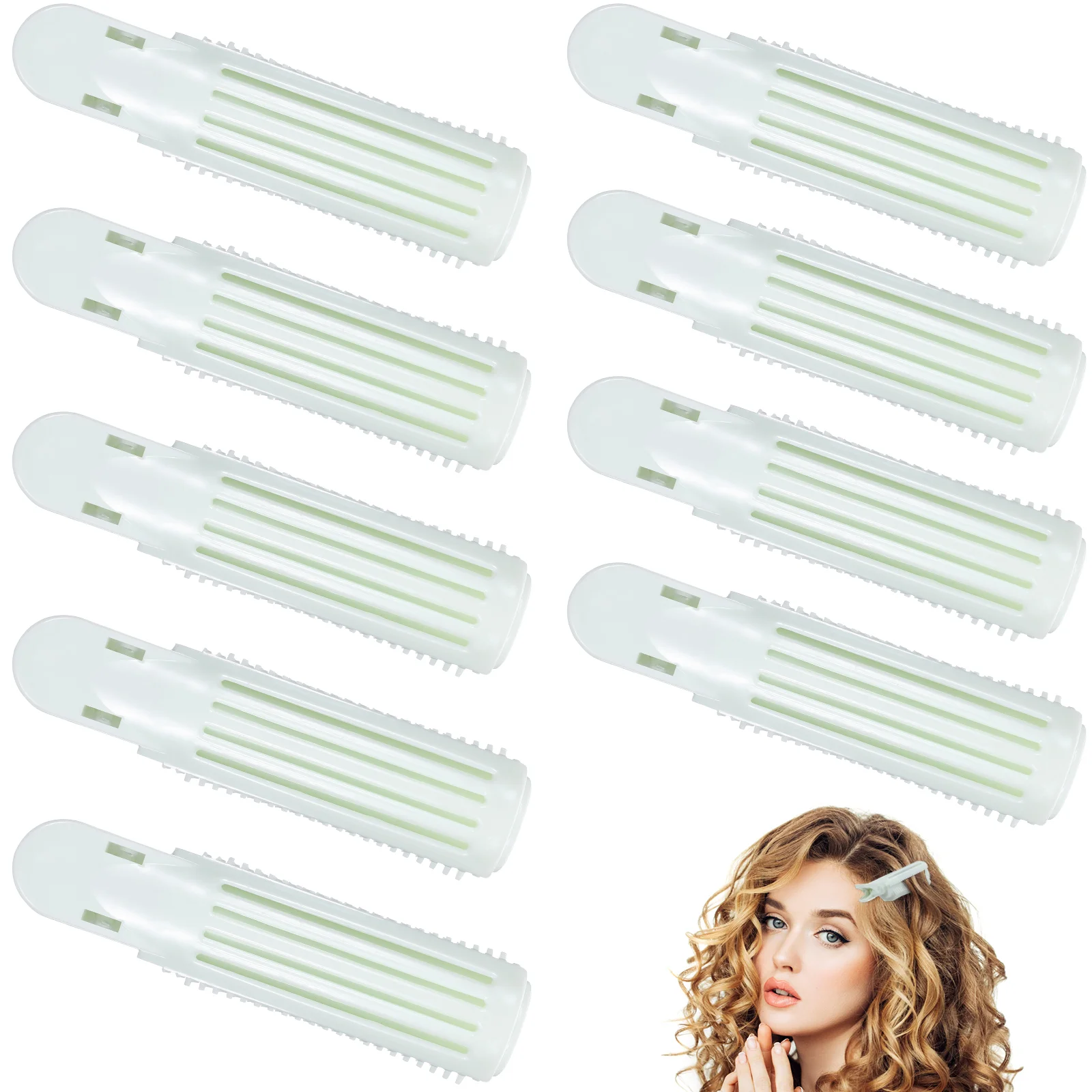 10 Pcs Curlers Bangs Clips Root for Curly Hair Volume Rollers Barrettes Volumizing Adjustable g type adjustable volume earpiece pu wire 2pin ptt headphone for kenwood baofeng uv 5r for quansheng uv k5 retevis rt5r radios