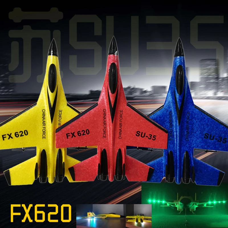 Producto: GoolRC FX620 RC Airplane, 2.4GHz Remote Control Airplane, 2 Channel RC Plane, SU-35 RC Glider EPP Aircraft Model With 3-Axis Gyro, Outdoor Flight Toys For Kids And Adults With