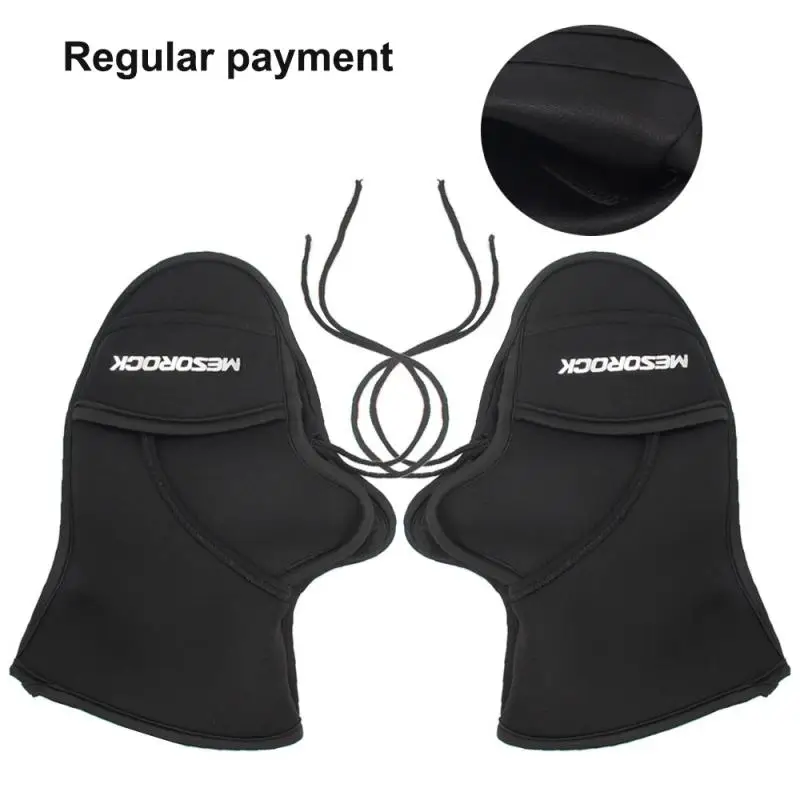 

Motorcycle Handlebar Cover 1pair Waterproof Practical Warm Windproof Car Accessories Electric Car Handlebar Cover Black