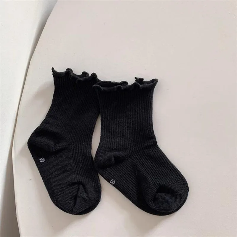 Cute Baby Socks Kids Solid Color Tube Socks